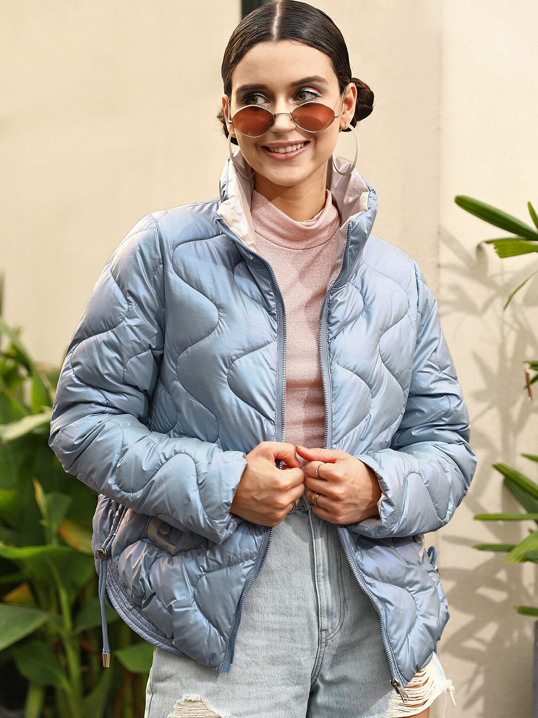 STREET 9 Women Blue Puffer Jacket