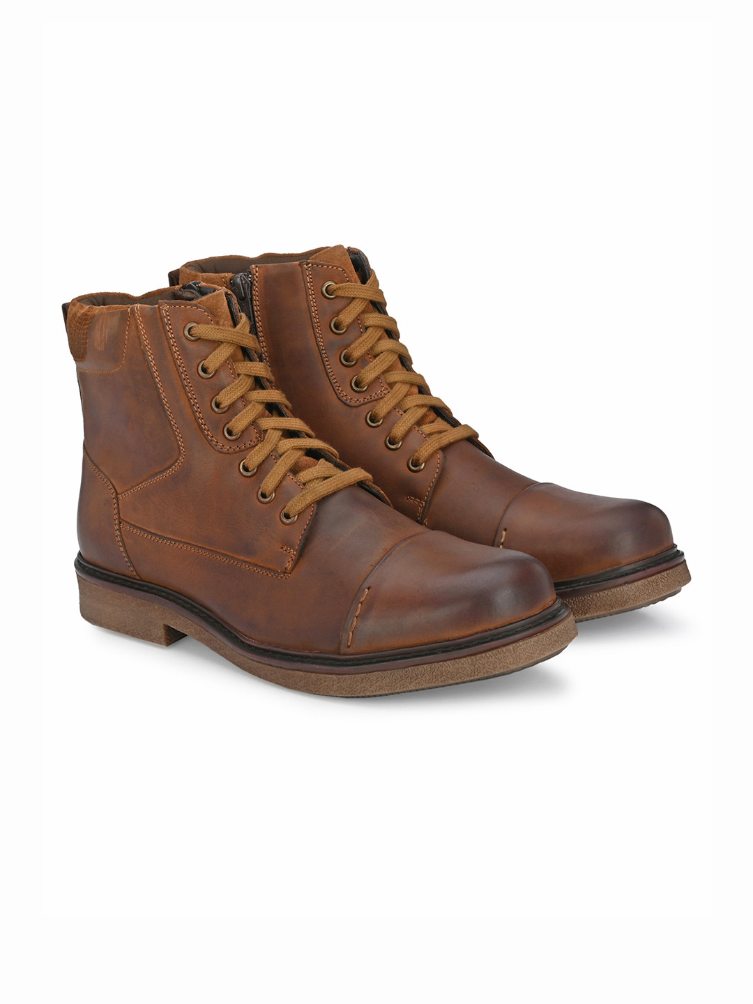 Delize Men Tan-Coloured Solid Regular Boots