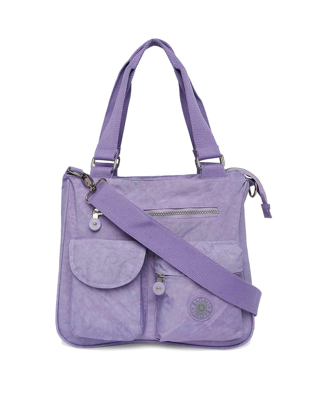 BAOMI Purple Textured Structured Sling Bag