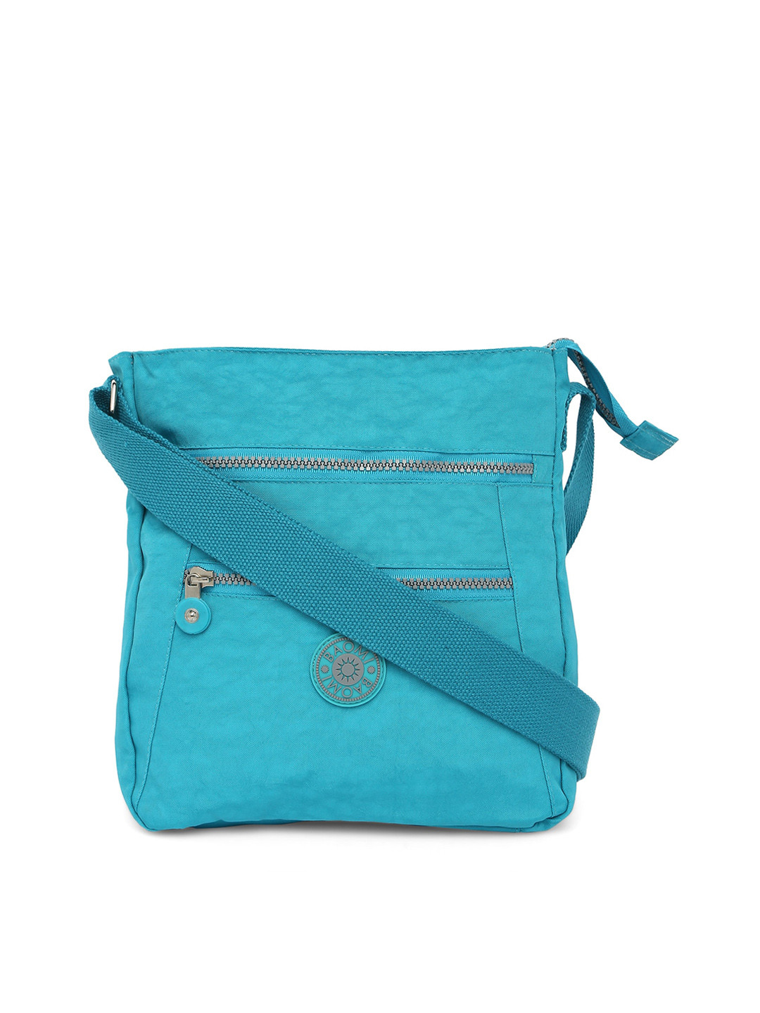 BAOMI Blue Textured Bowling Sling Bag