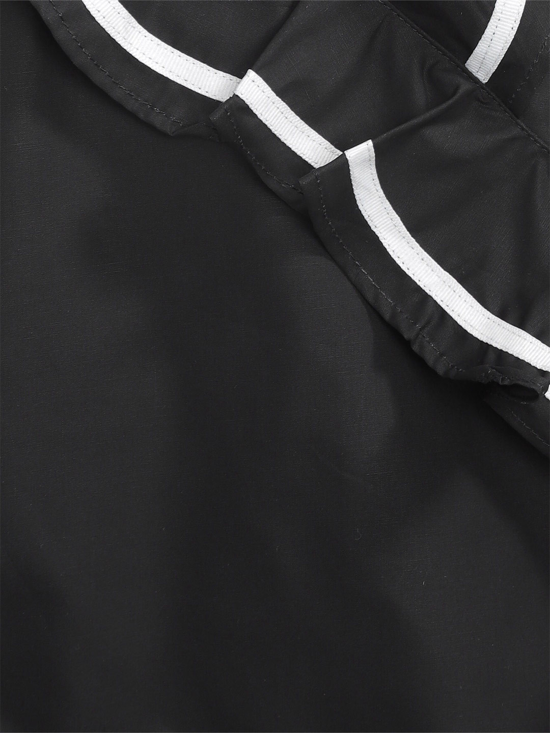 AWW HUNNIE Black & White Pure Cotton Ruffles Top