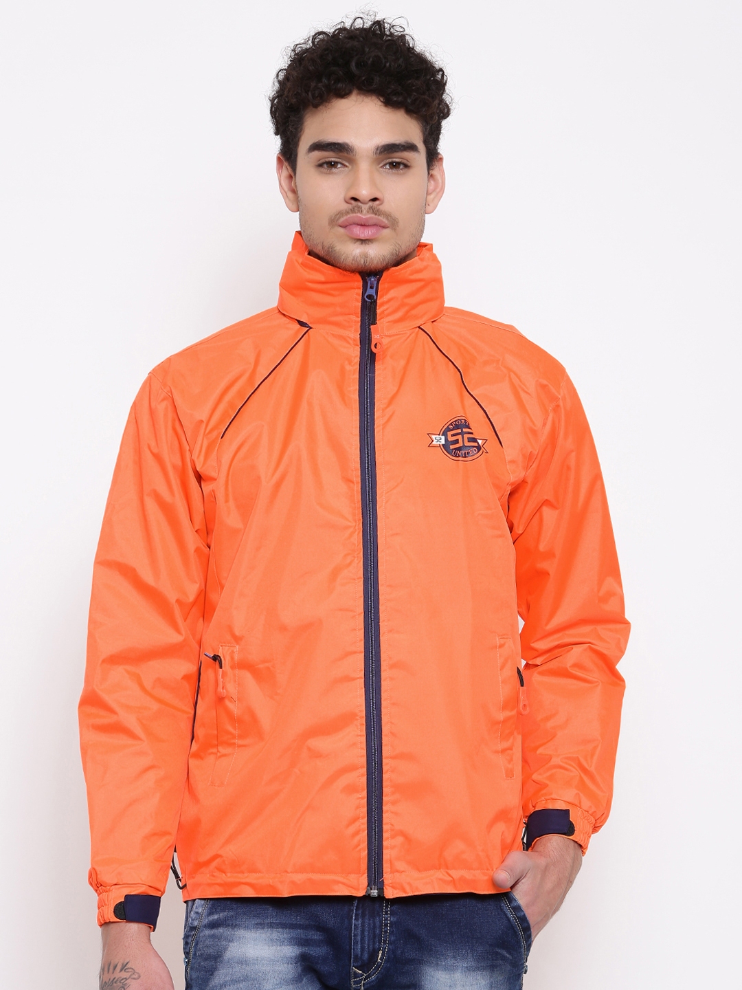 Orange clearance rain jacket
