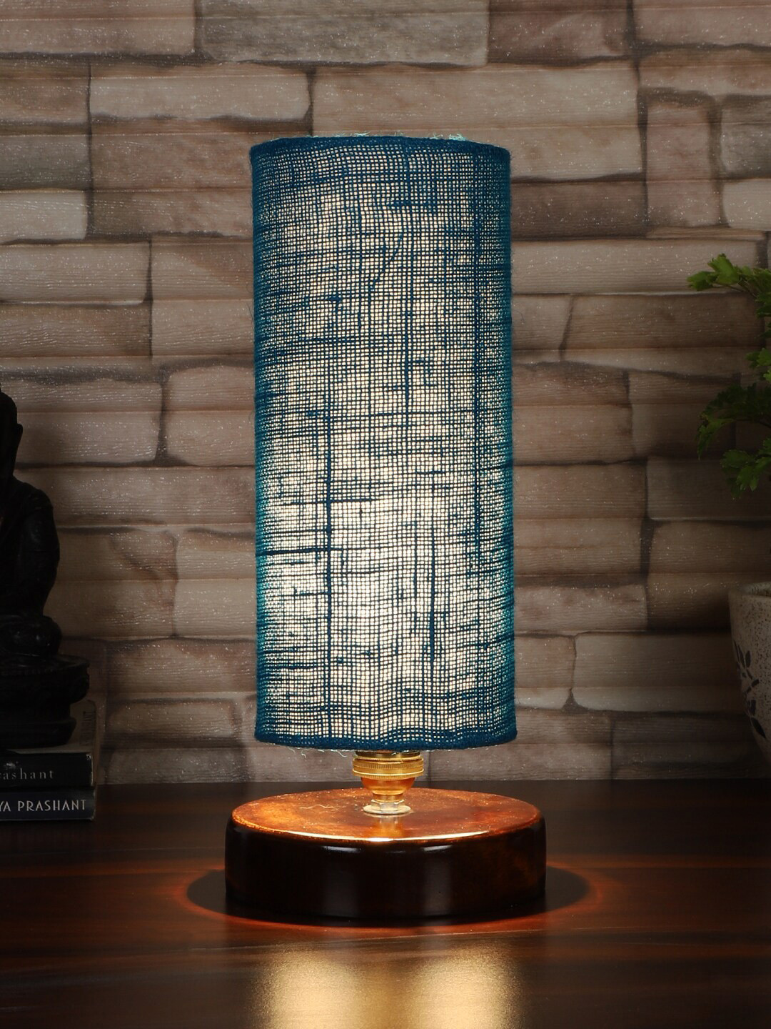 Devansh Turquoise Blue Solid Table Lamps