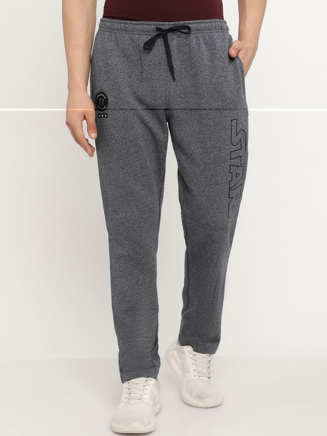 Octave Men Grey Star Wars Printed Track Pants