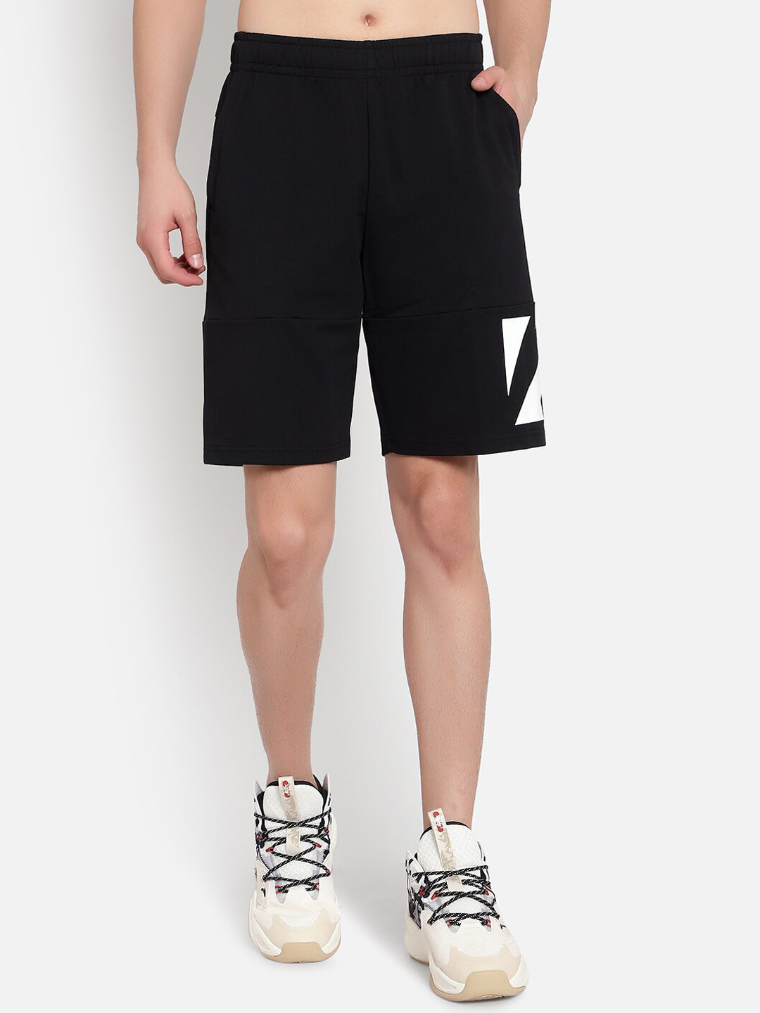 Anta Men Black Outdoor Sports Shorts