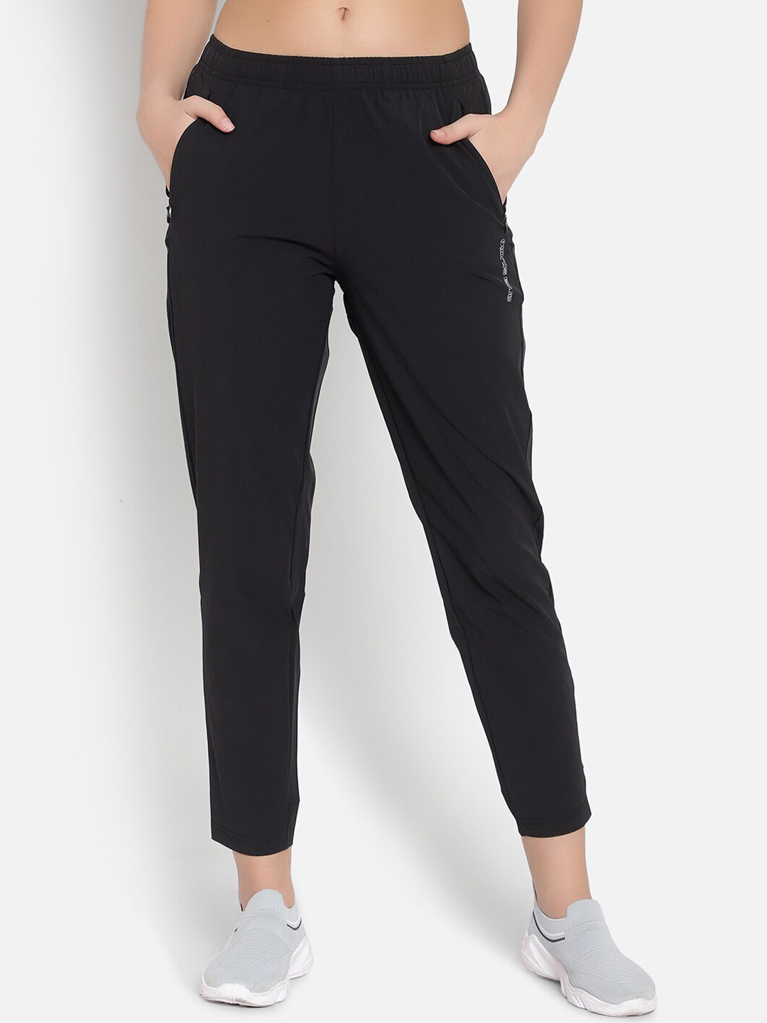 Anta Women Black Solid Track Pant