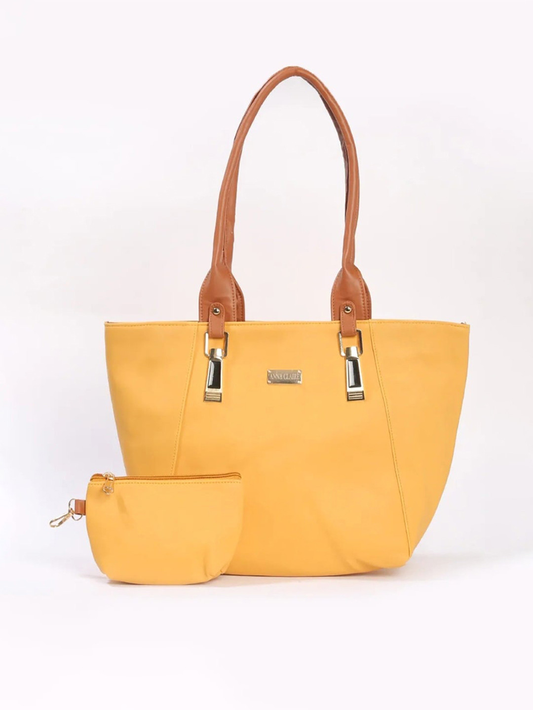 Anna Claire Mustard Bucket Shoulder Bag