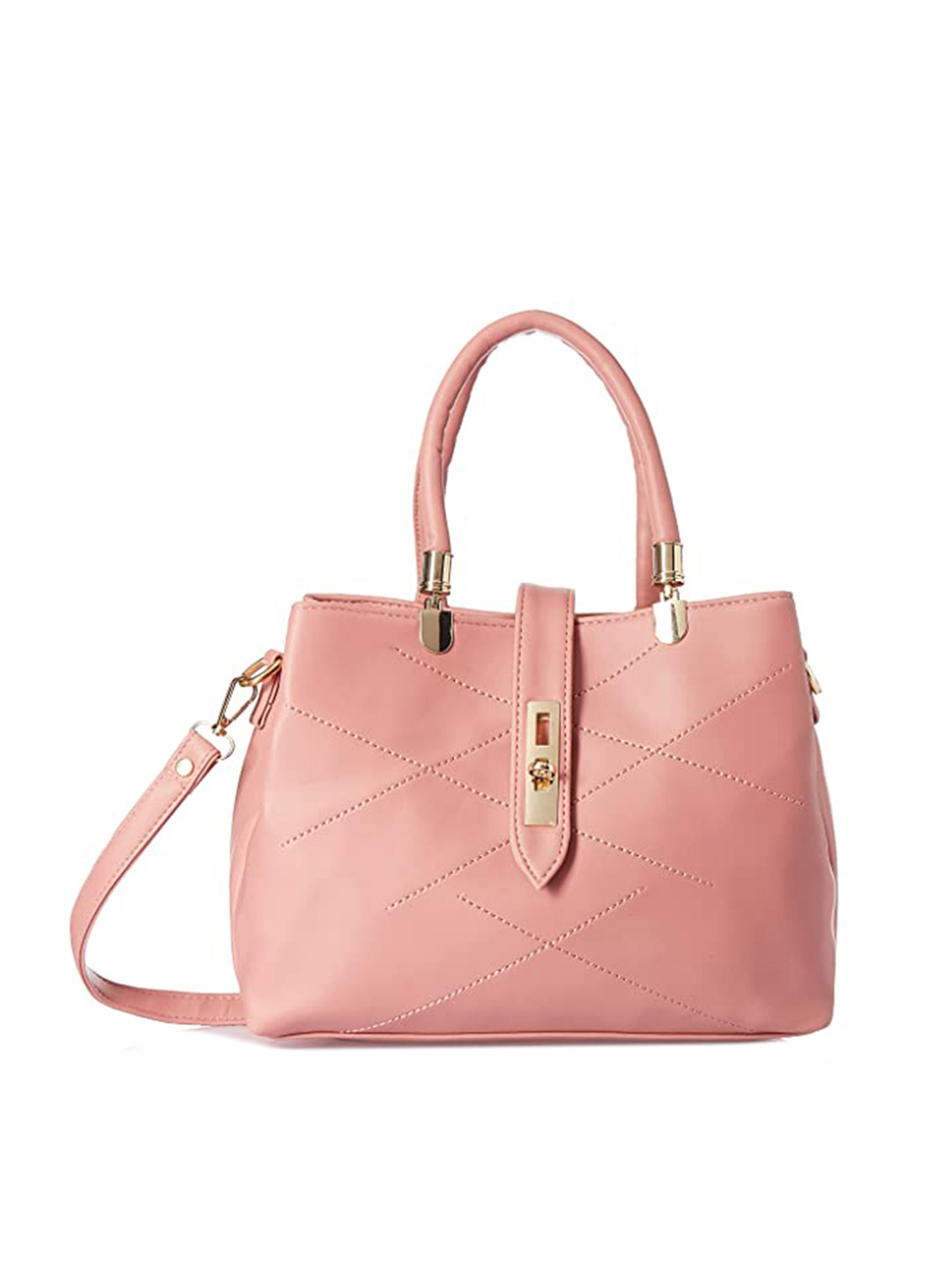 Anna Claire Pink Structured Shoulder Bag