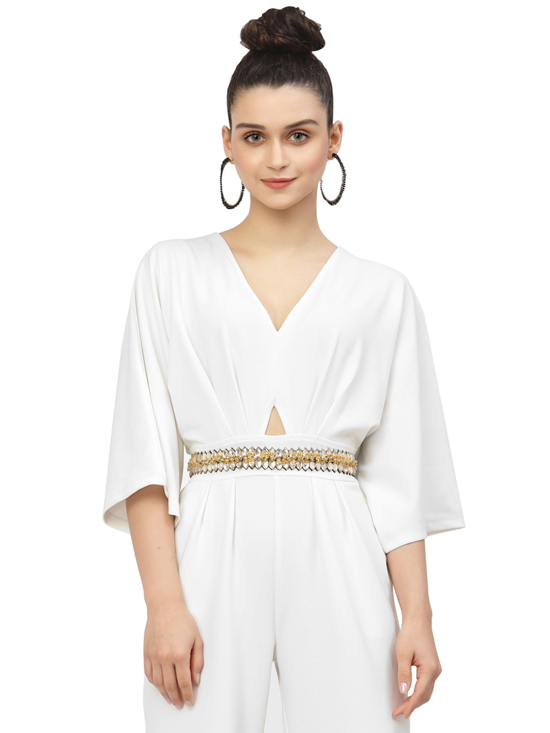 Anekaant Women Black Braided & Beaded Belt