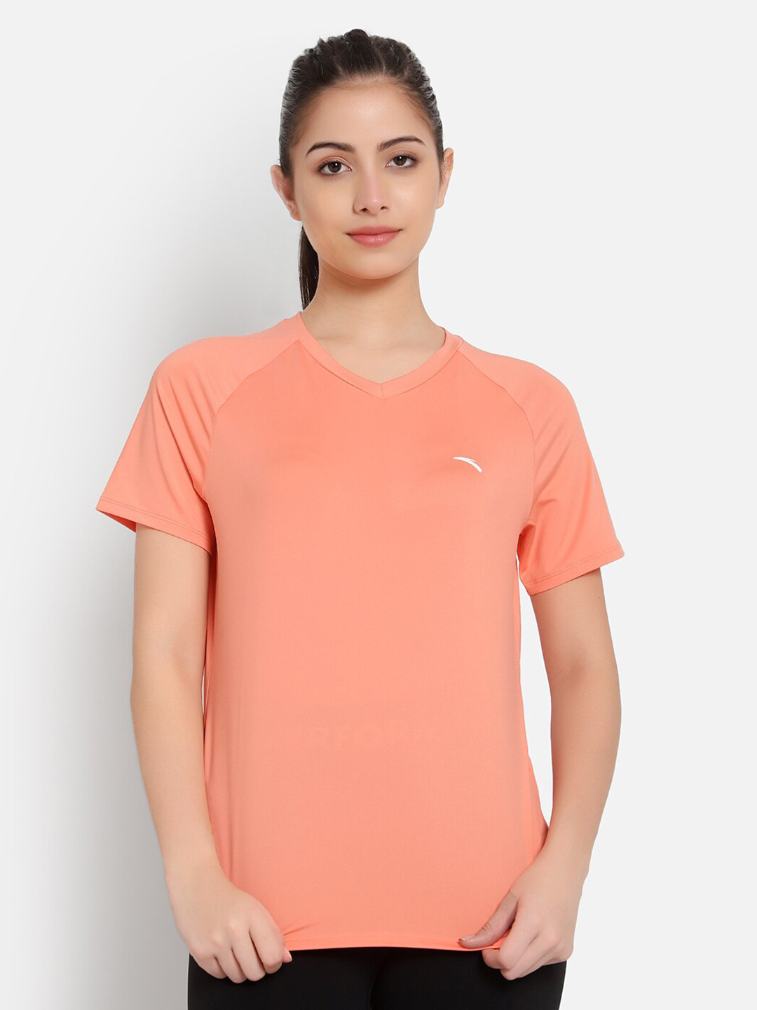 Anta Women Orange T-shirt