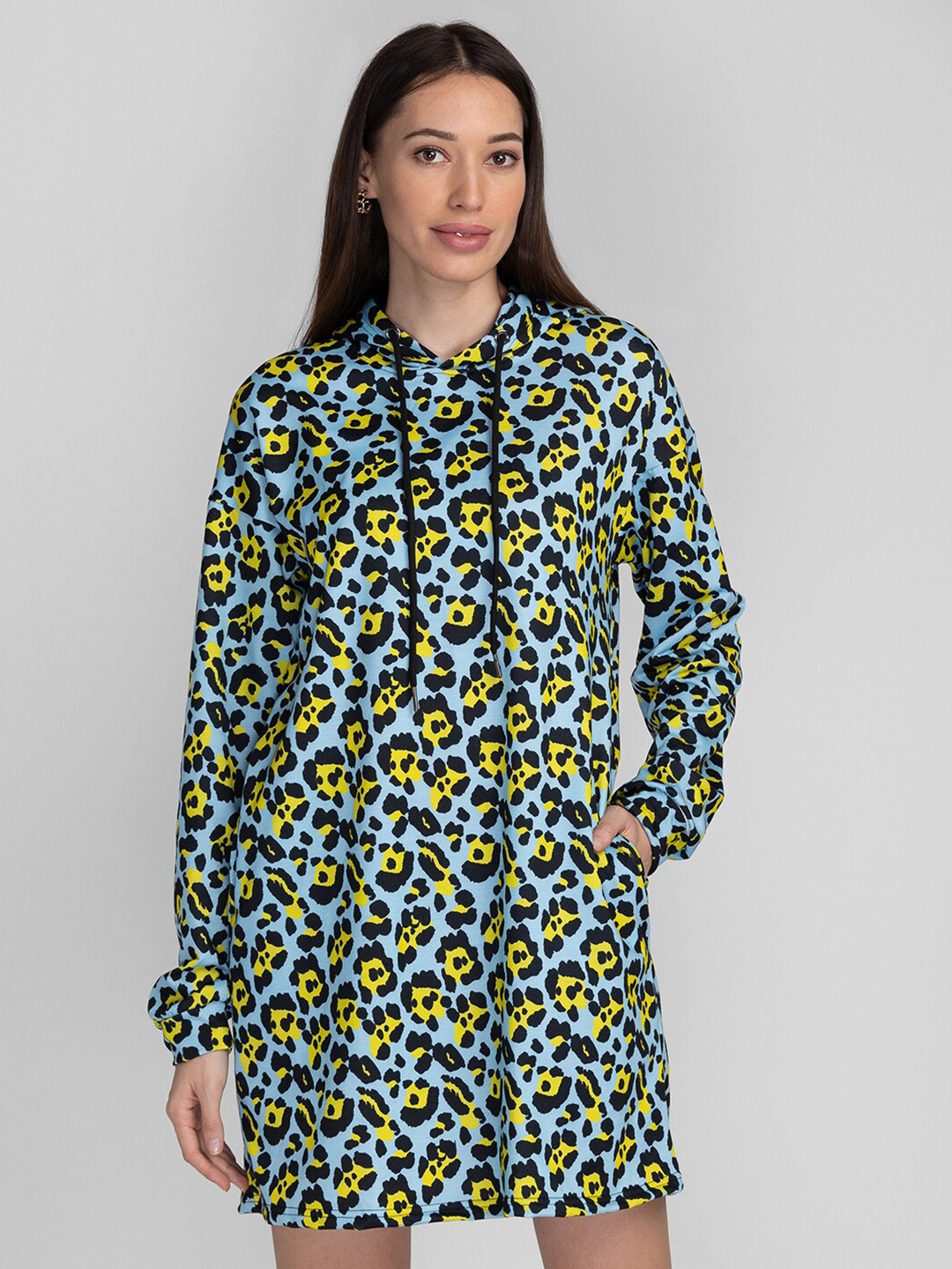 Globus Blue & Black Animal T-shirt Dress