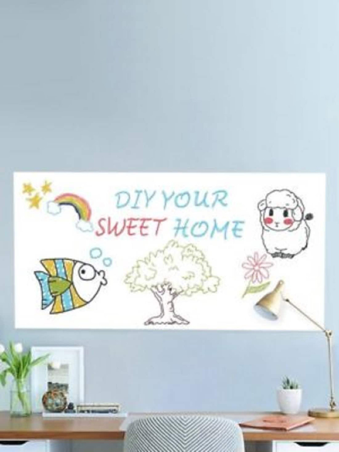 Awestuffs White Solid Board Sticker