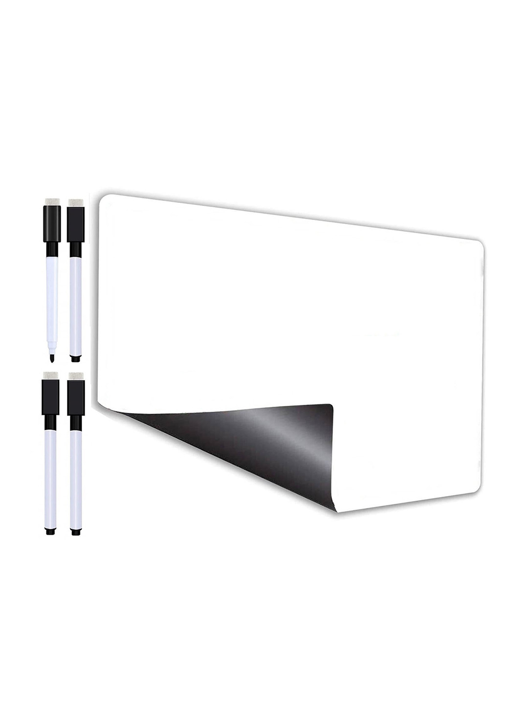 Awestuffs White Solid Whiteboard Magnetic Planner With Markers
