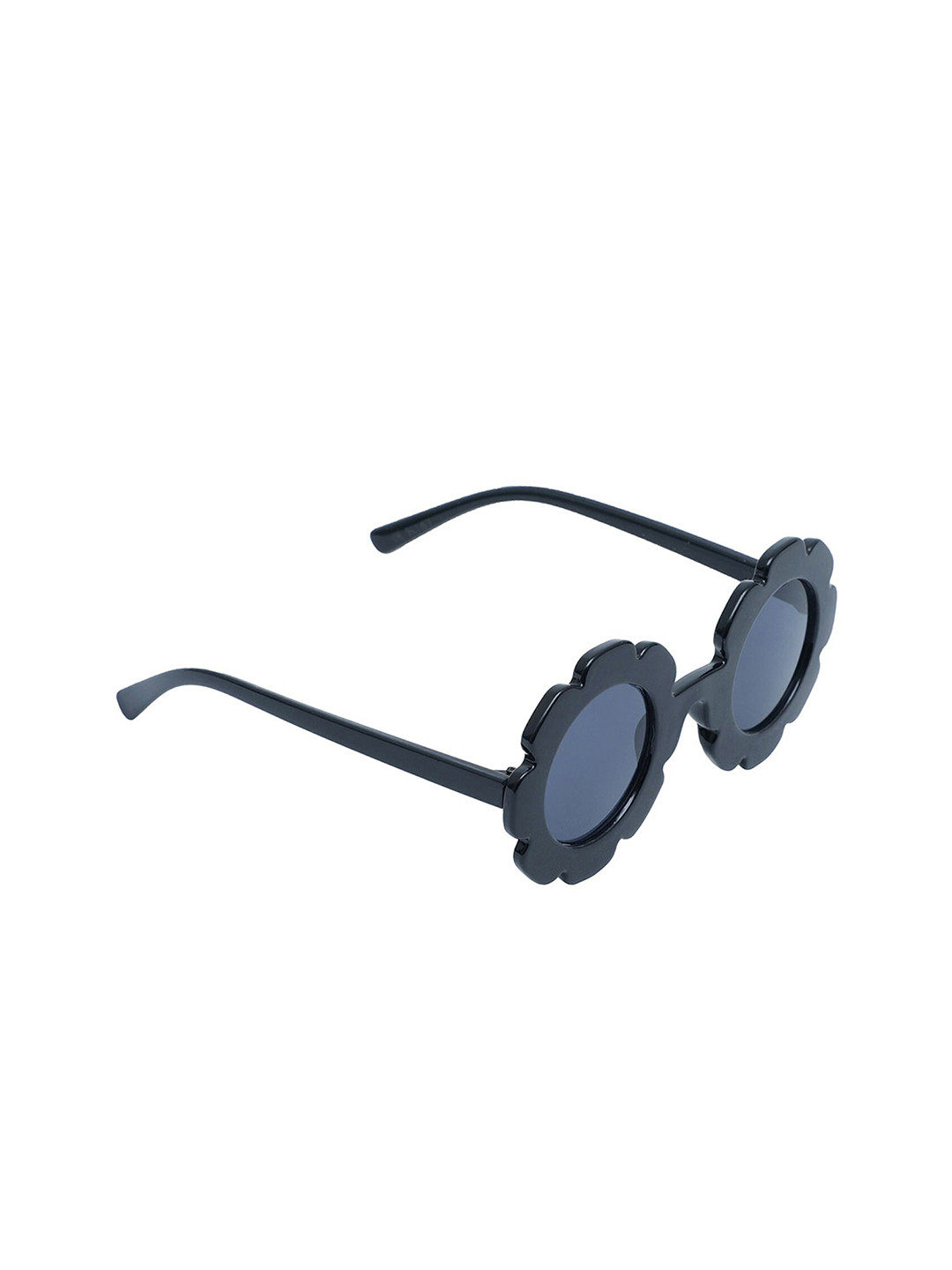 Spiky Kids Black Lens & Black Round Spiky Black Frame Black  Cateye Sunglasses