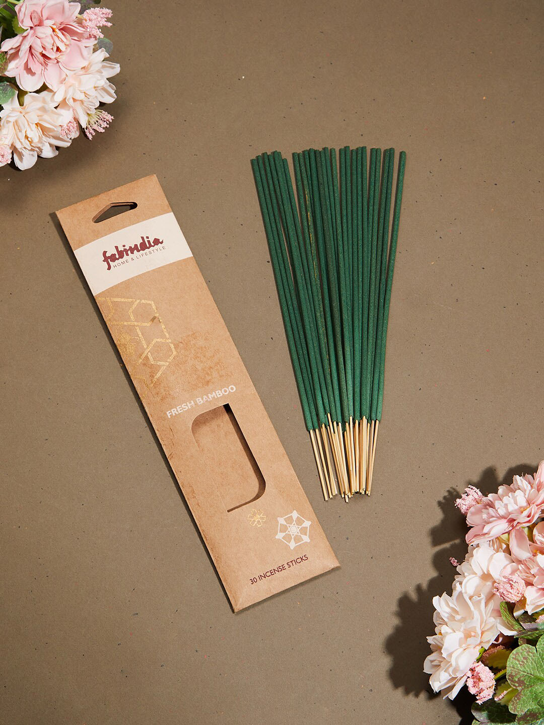 Fabindia Set Of 30 Brown Solid Incesnse Sticks