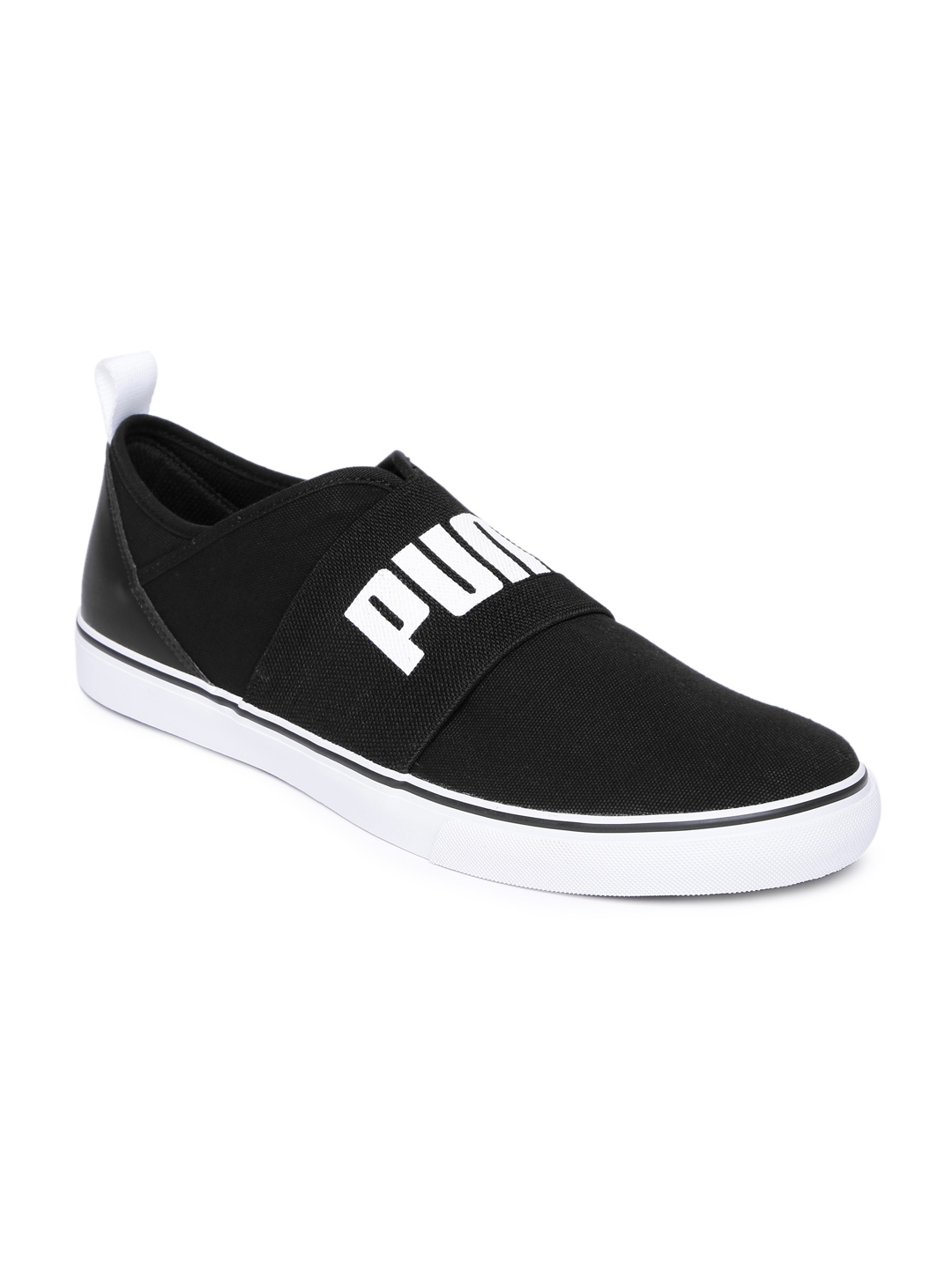 Puma black hot sale slip ons