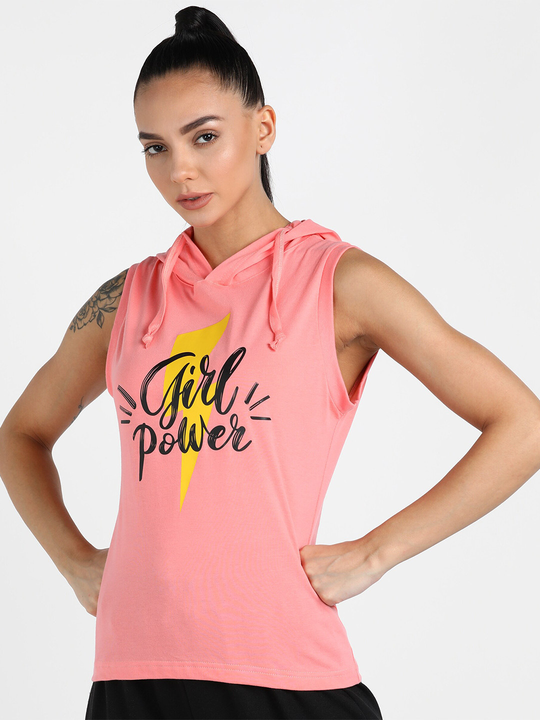 Rock Paper Scissors Women Pink Pure Cotton Print Top