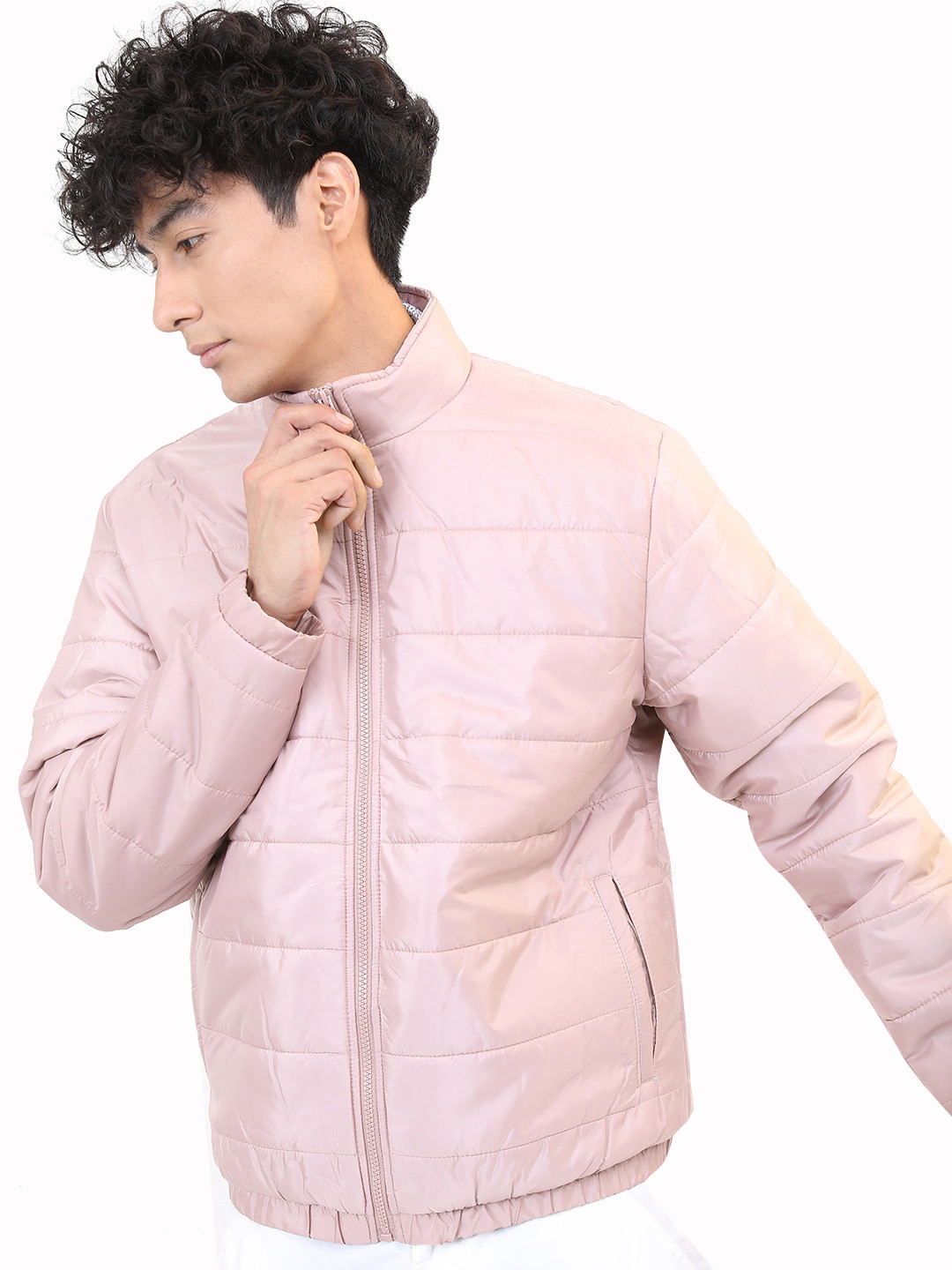 KETCH Men Mauve Solid Puffer Jacket