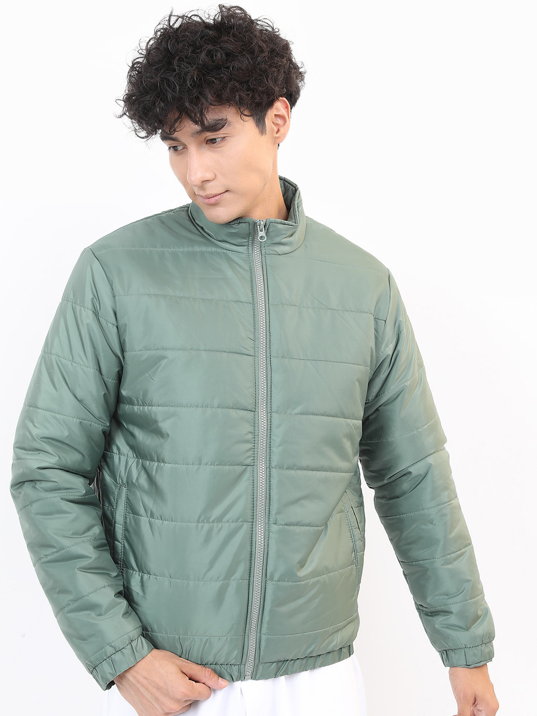 KETCH Men Green Solid Puffer Jacket