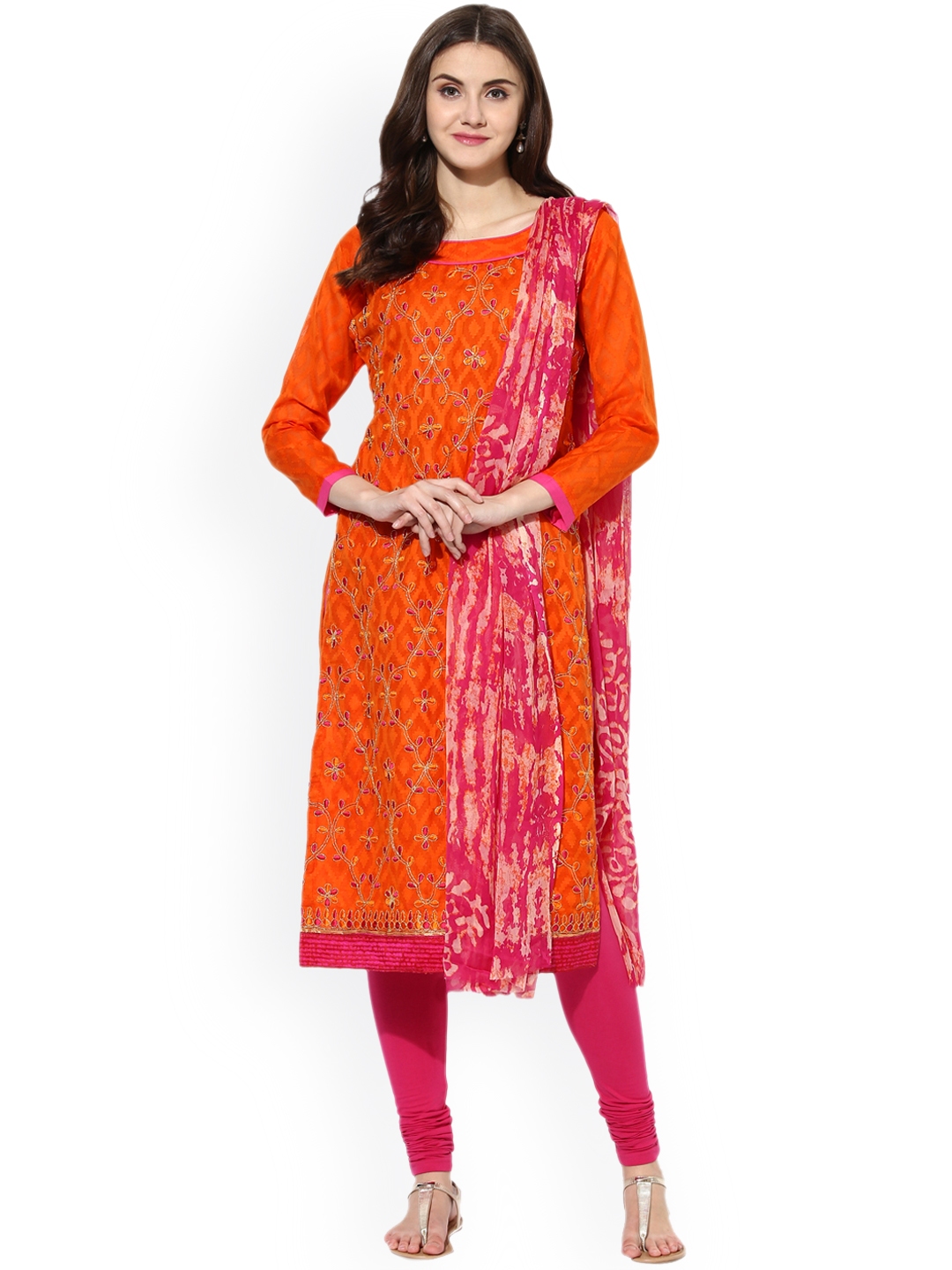 Pink orange hotsell combination dress