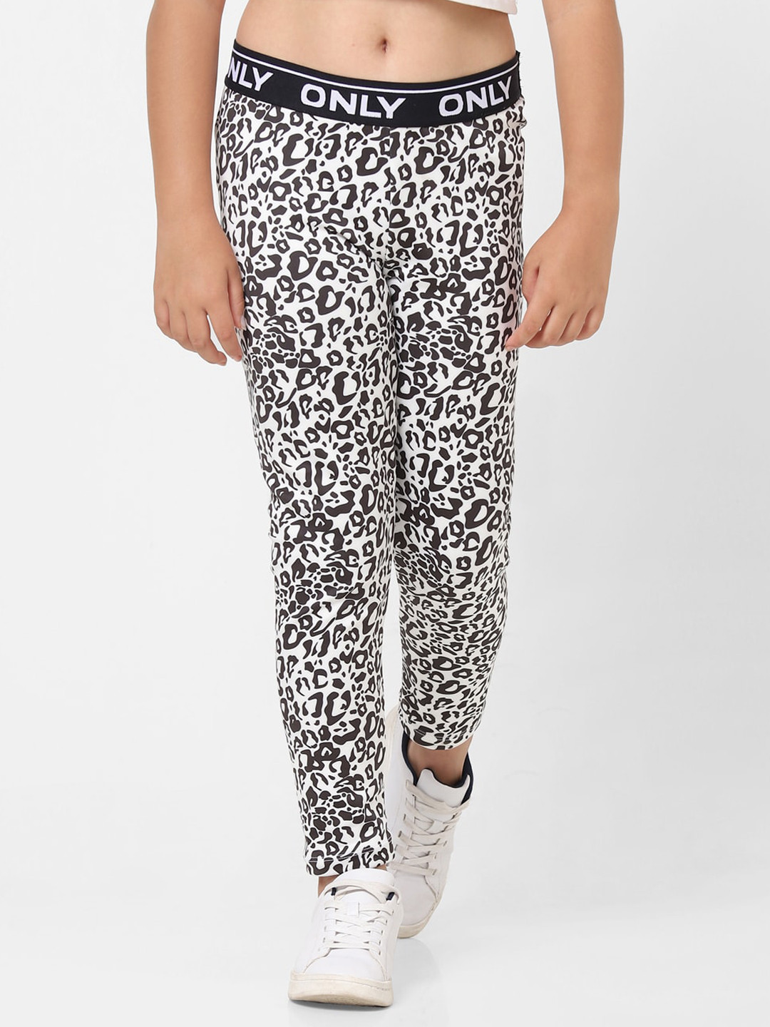 KIDS ONLY Girls White Animal Printed Skinny Fit Trouser