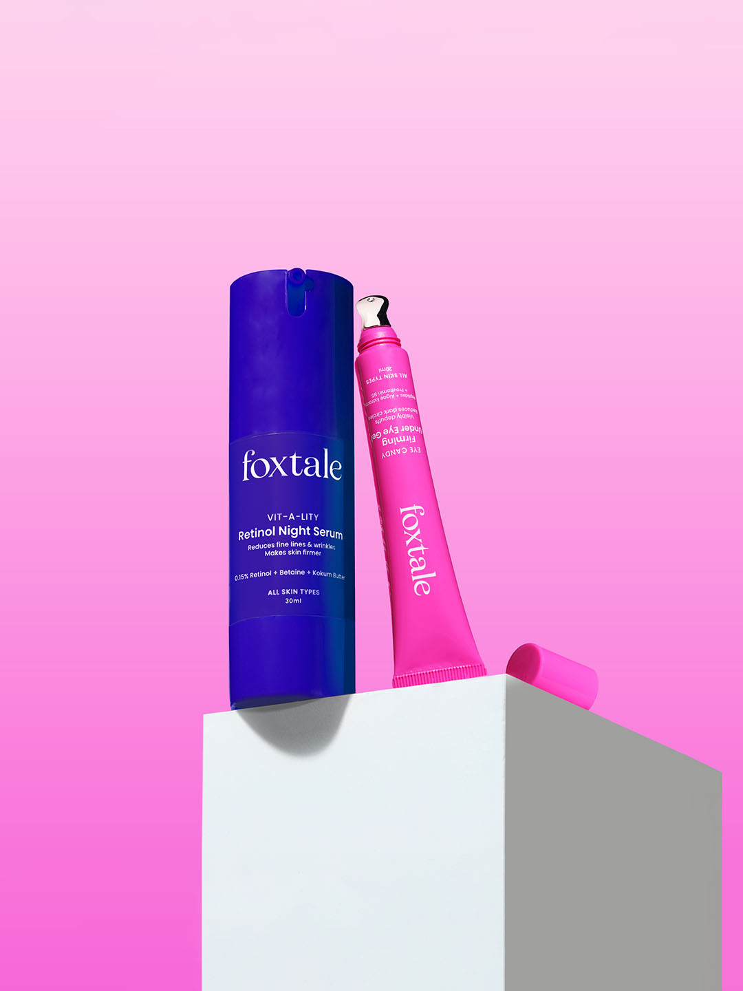 FoxTale Fine Line Reduction Duo - Firming Eye Gel 20ml + Retinol Night Serum 30ml