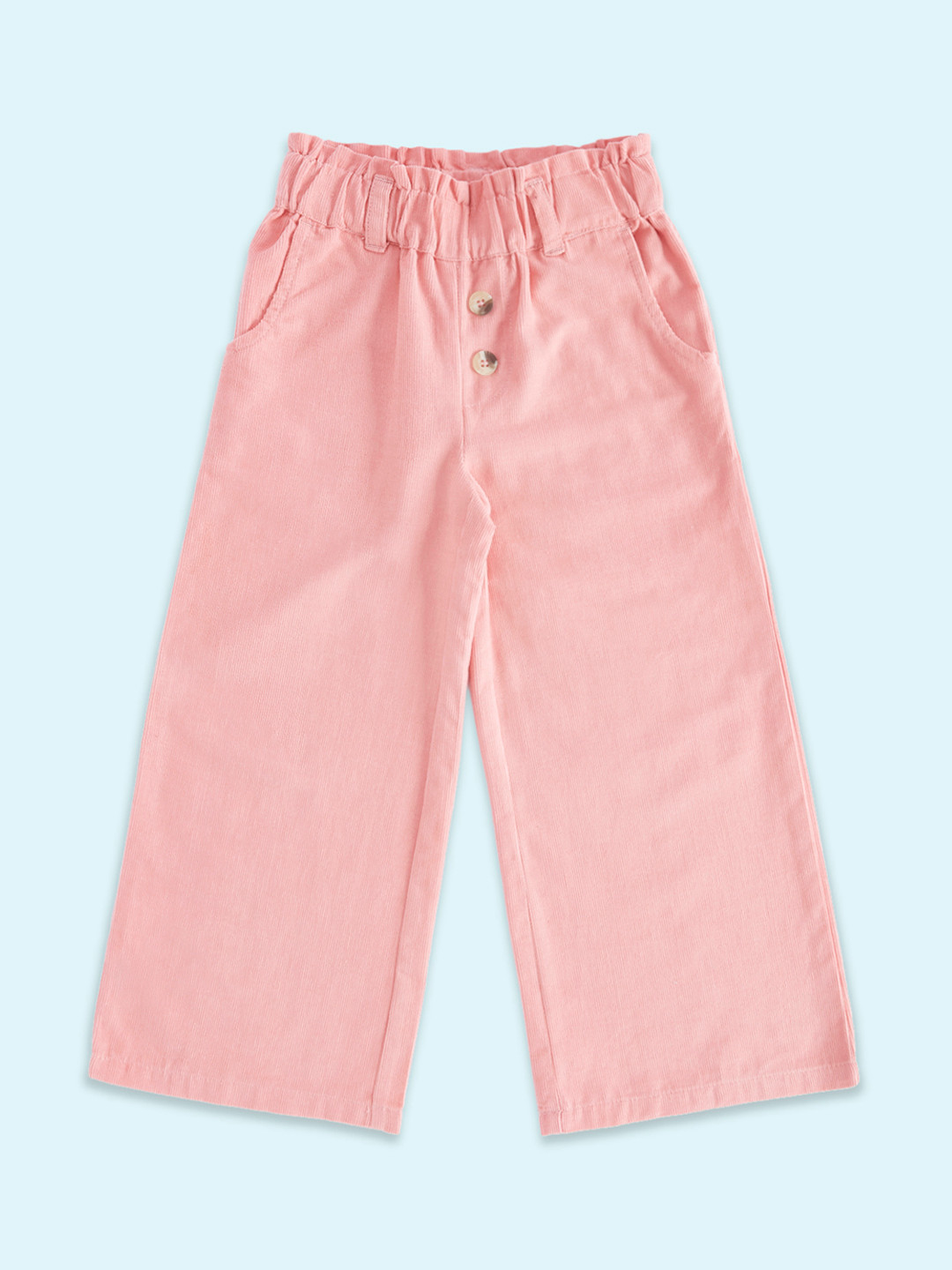 Pantaloons Junior Girls Peach Cotton Culottes Trousers