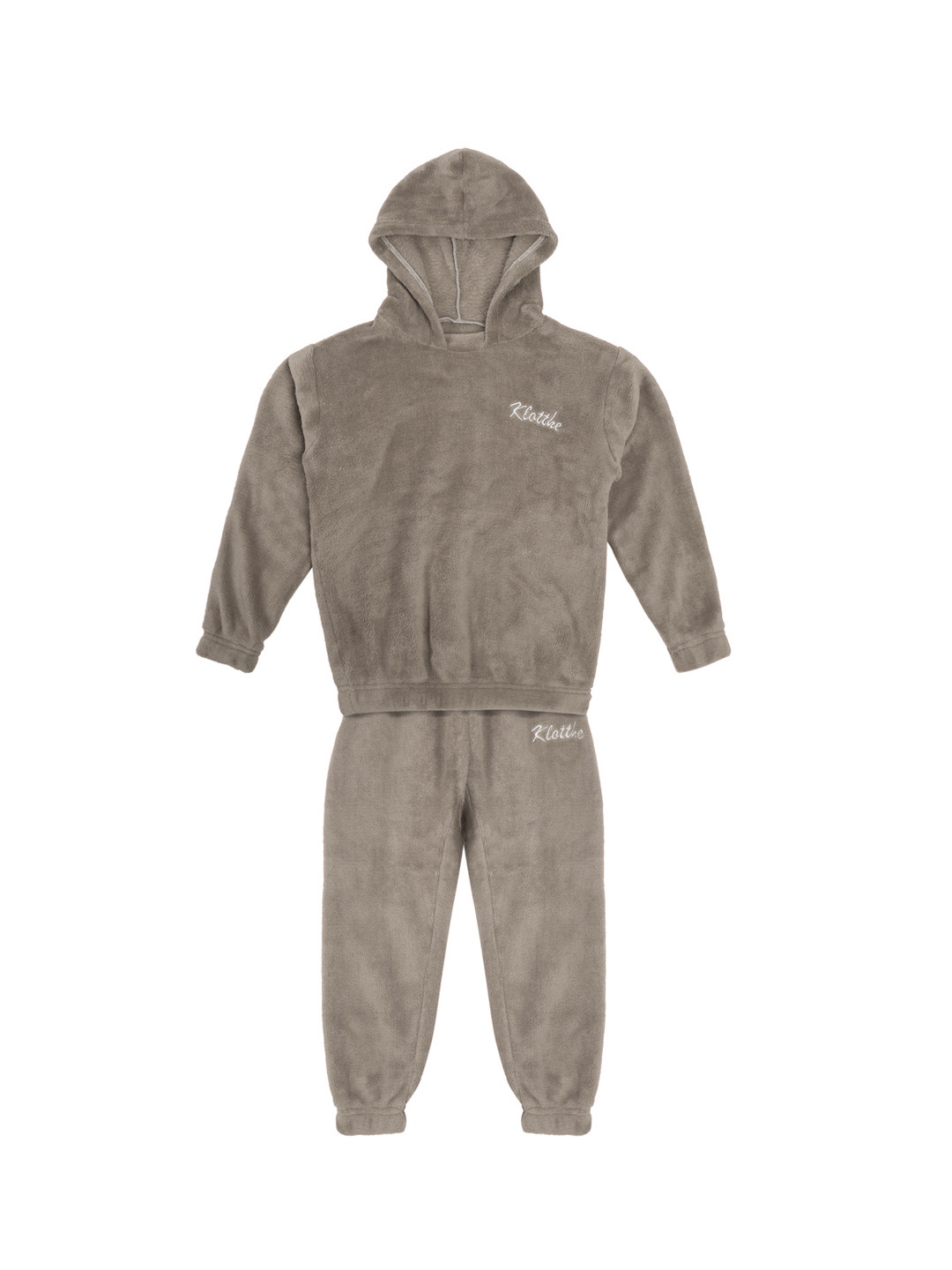 KLOTTHE Unisex Kids Brown Solid Night Suit