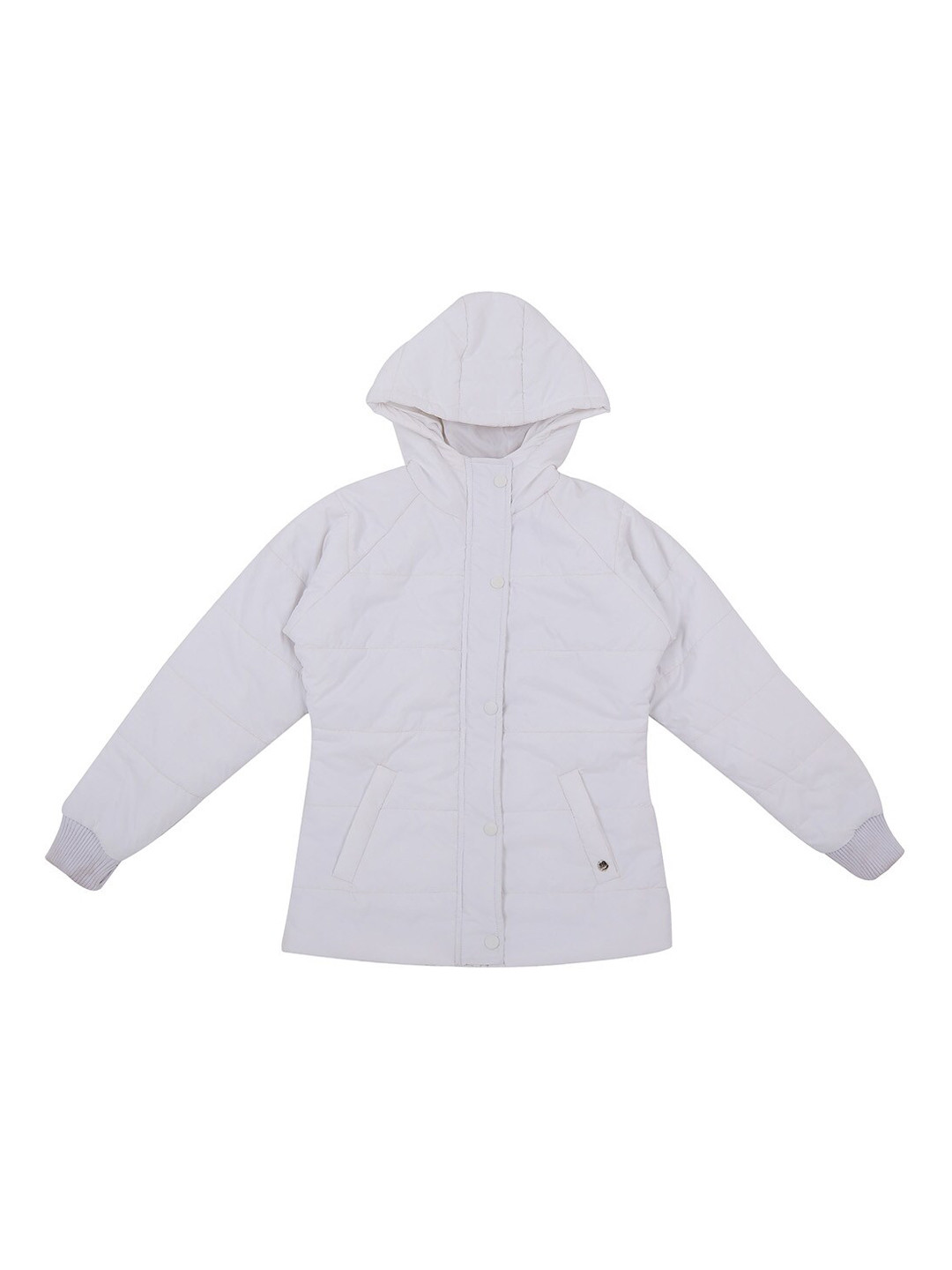 Gini and Jony Girls White Silk Puffer Jacket