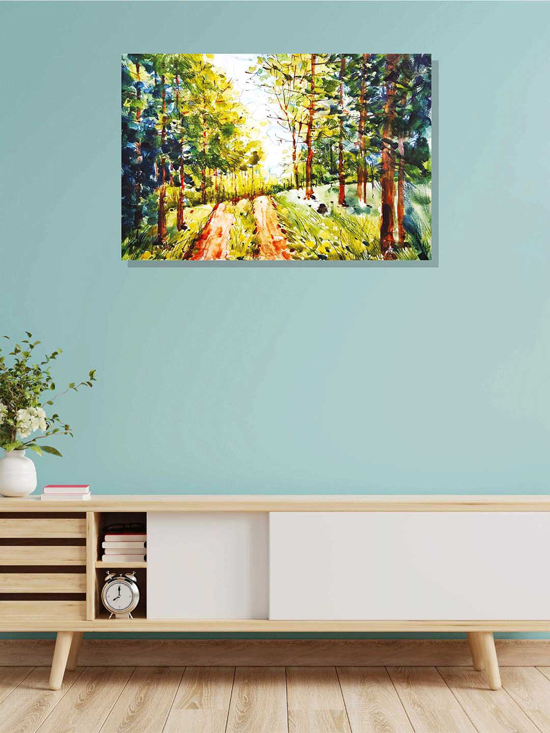 RANGOLI Green & Yellow Spring Wall Art Painting