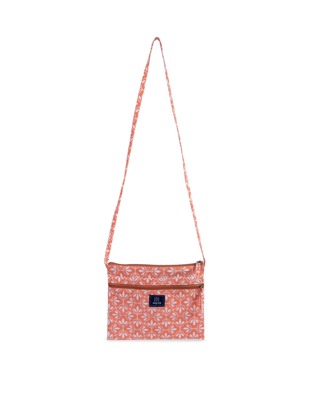 AQVA Orange Structured Cotton Sling Bag