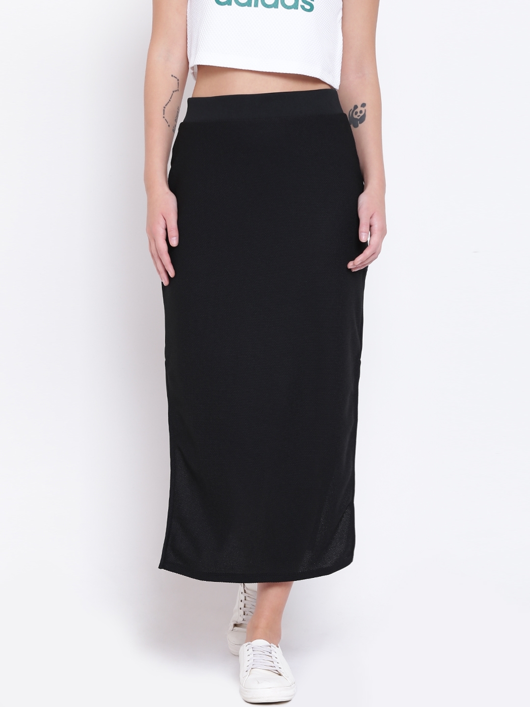 Buy My Swag Solid Pencil skirt Maxi Skirt  Navy Online at Low Prices in  India  Paytmmallcom