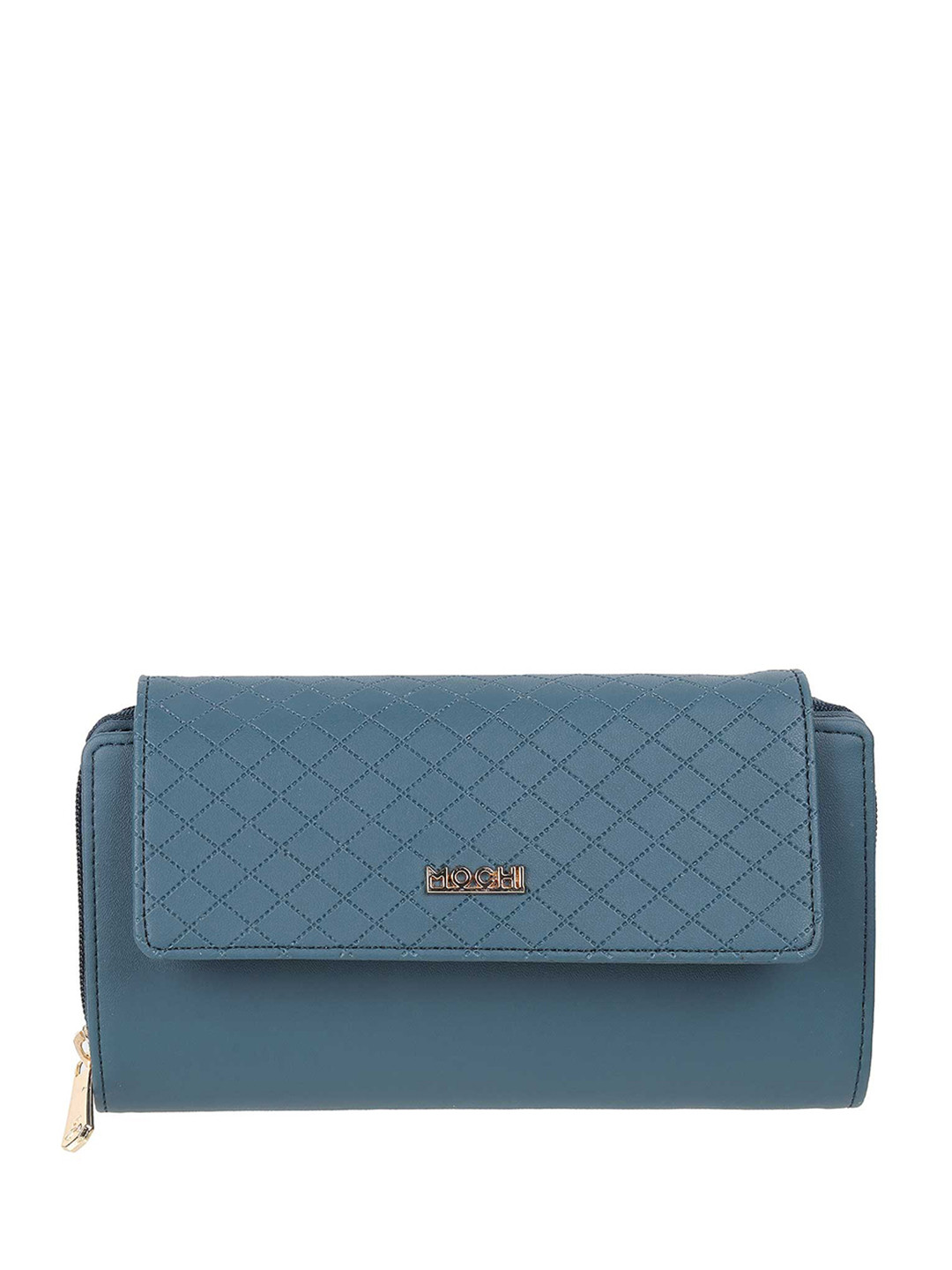 Mochi Women Blue Textured Envelope Rs. 258 - Myntra