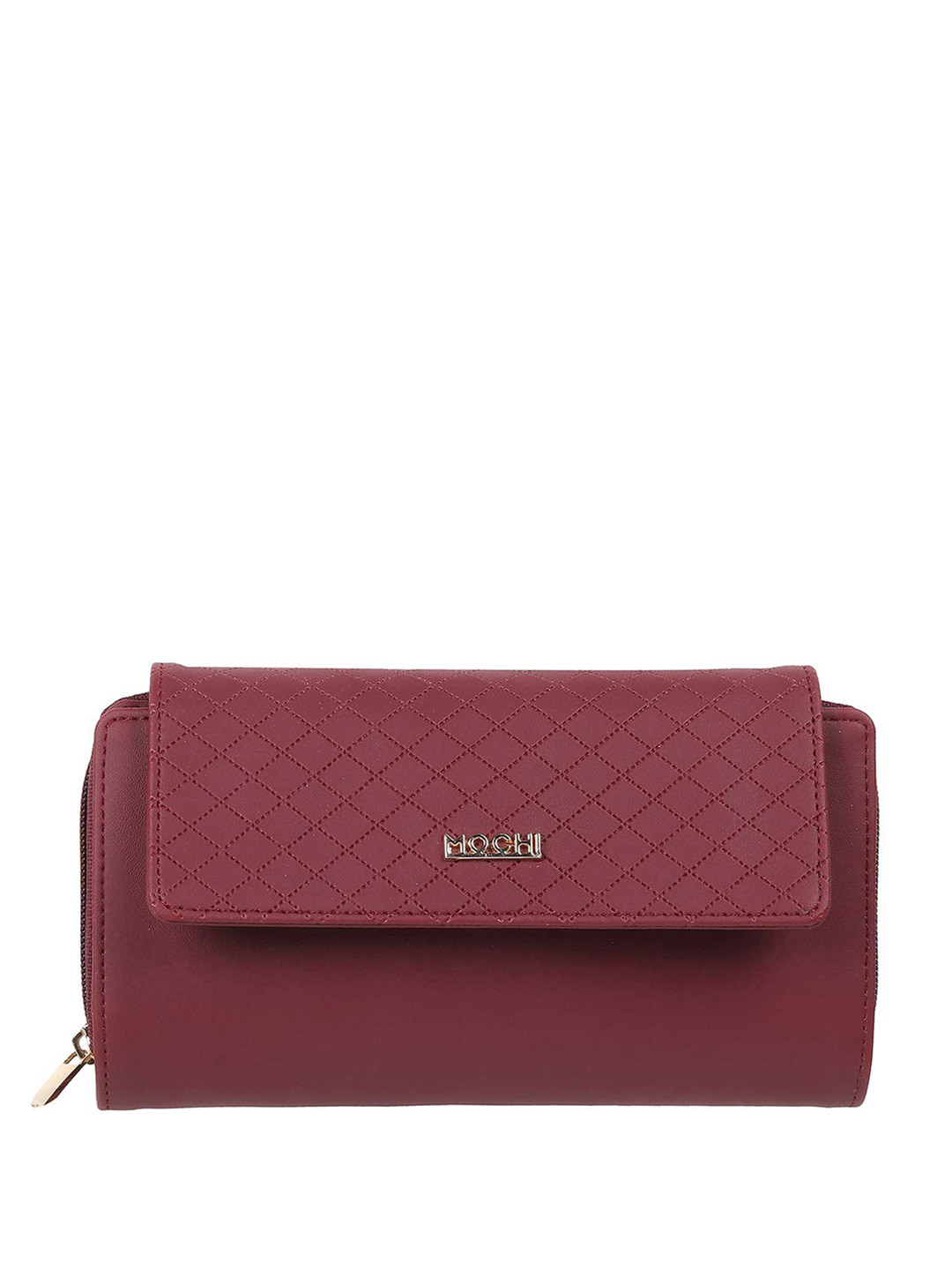 Mochi Women Maroon Textured Envelope