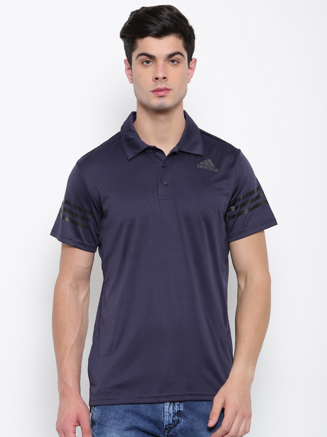 Shaded Mig selv vitamin Buy ADIDAS Men Purple Clima Cool POLO Collar T Shirt - Tshirts for Men  2084240 | Myntra