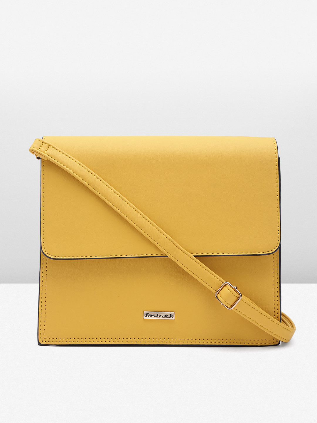 Fastrack Solid PU Structured Sling Bag