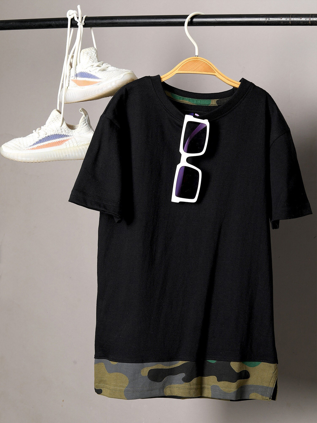 Jumping Joey Boys Black Pure Cotton T-shirt