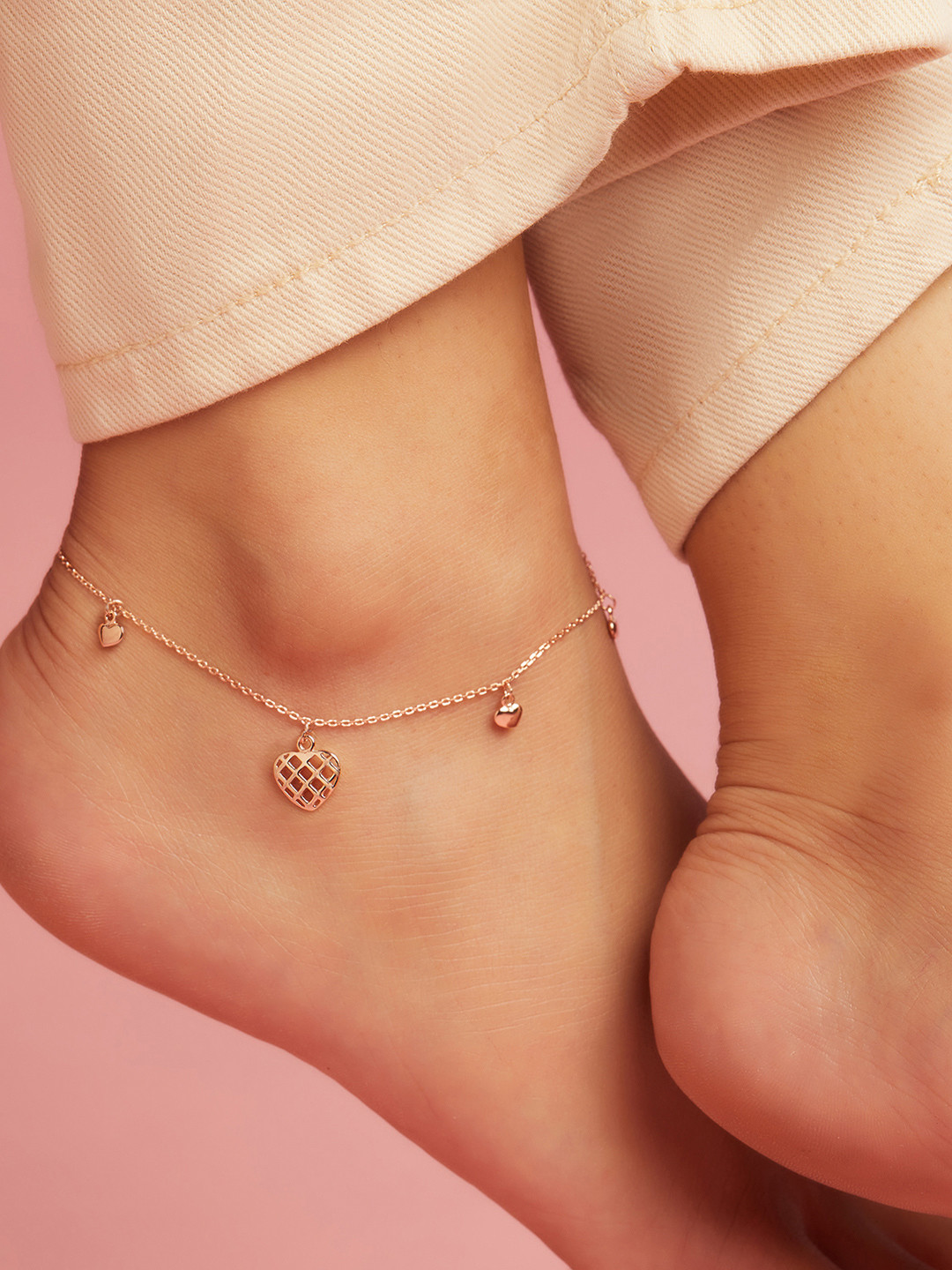 Zavya Rose Gold Plating Sterling Silver Anklet
