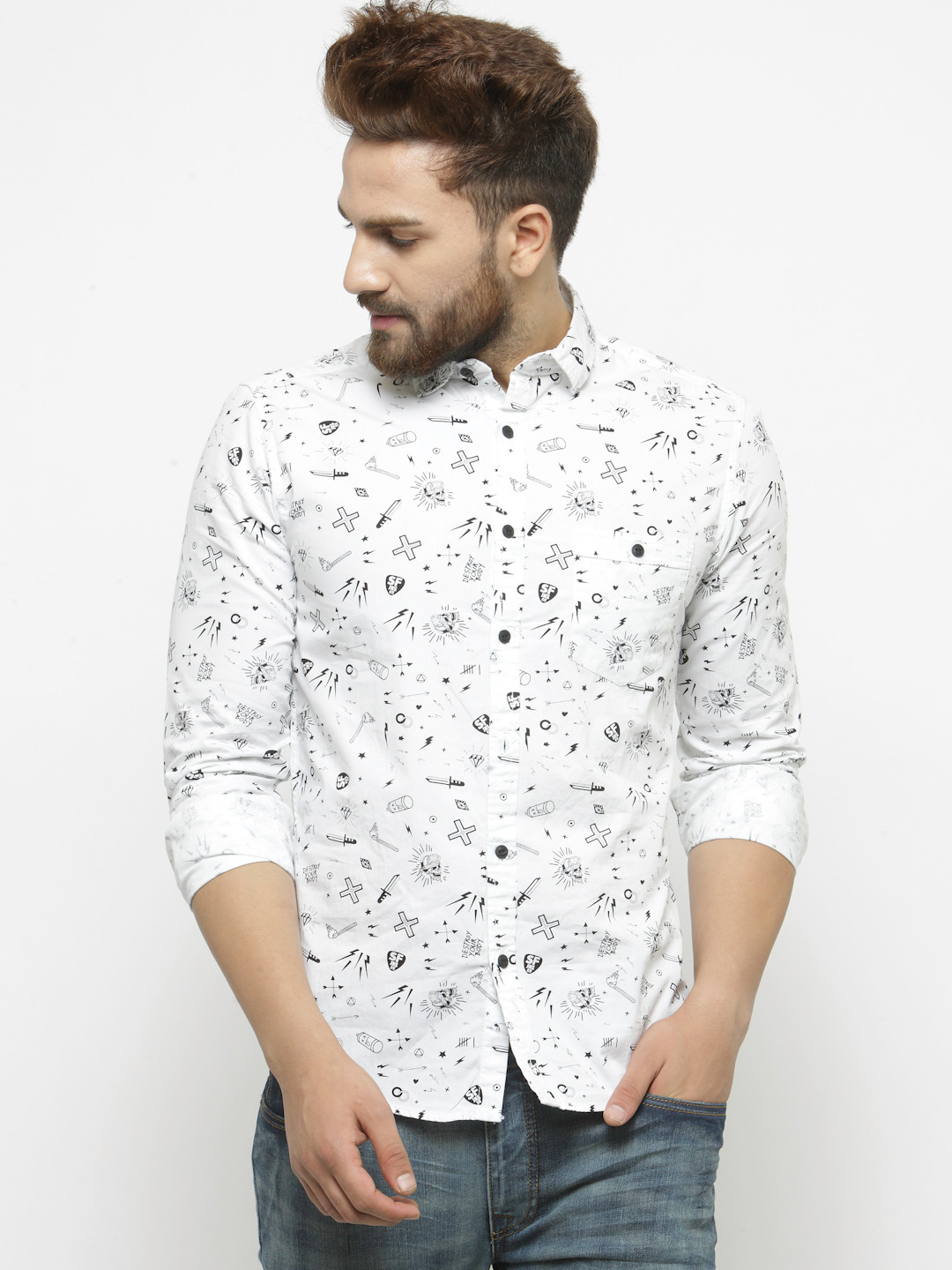 sf jeans by pantaloons men's shirt