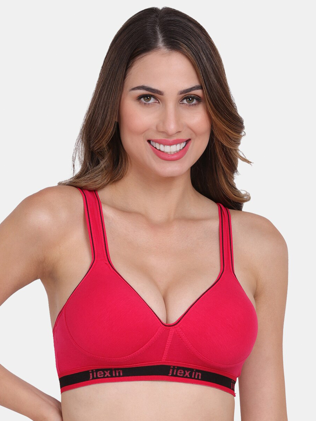 Amour Secret Pink & Black Lightly Padded Sports Bra