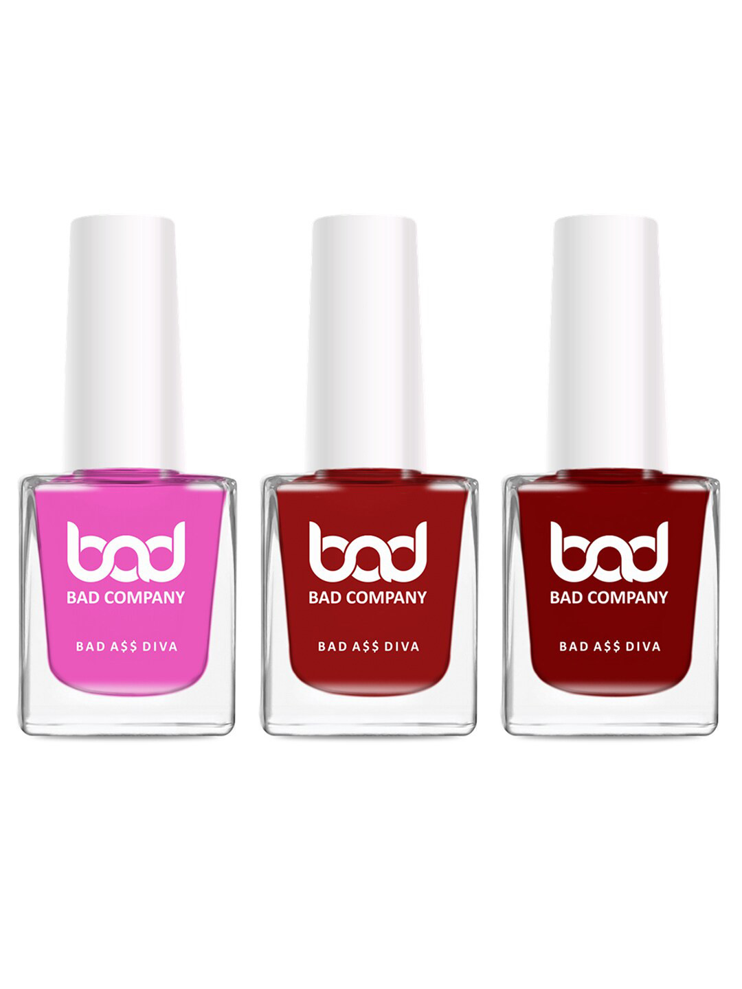 BAD COMPANY Set Of 3 No Toxin Nail Lacquer - 10ml each