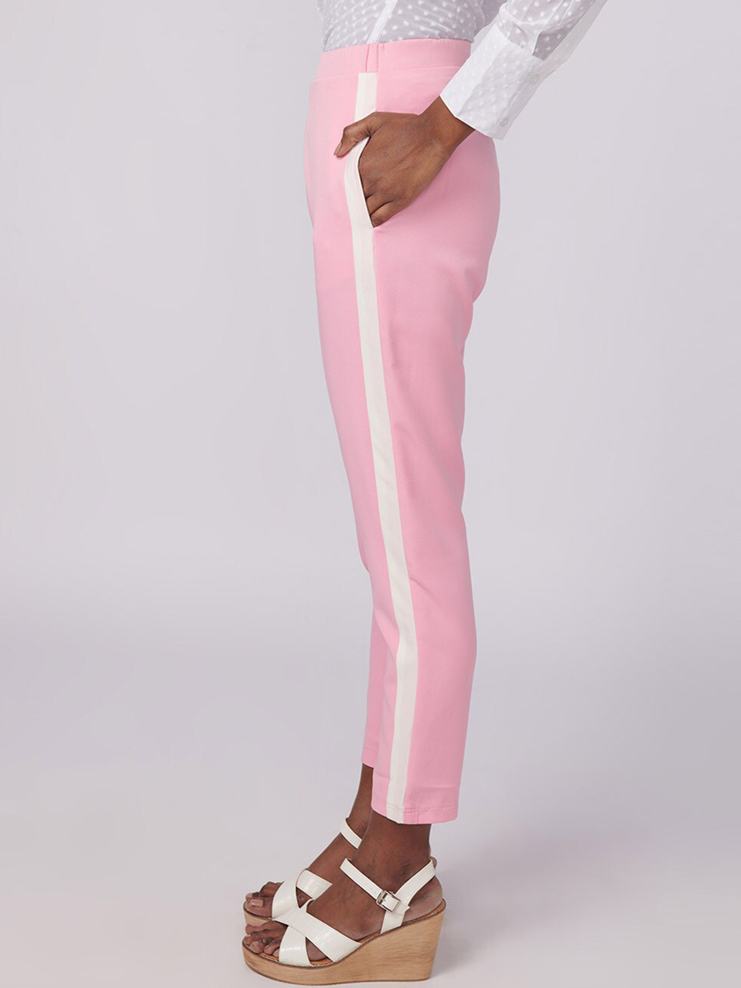 NOT SO PINK Women Side Tape Trouser