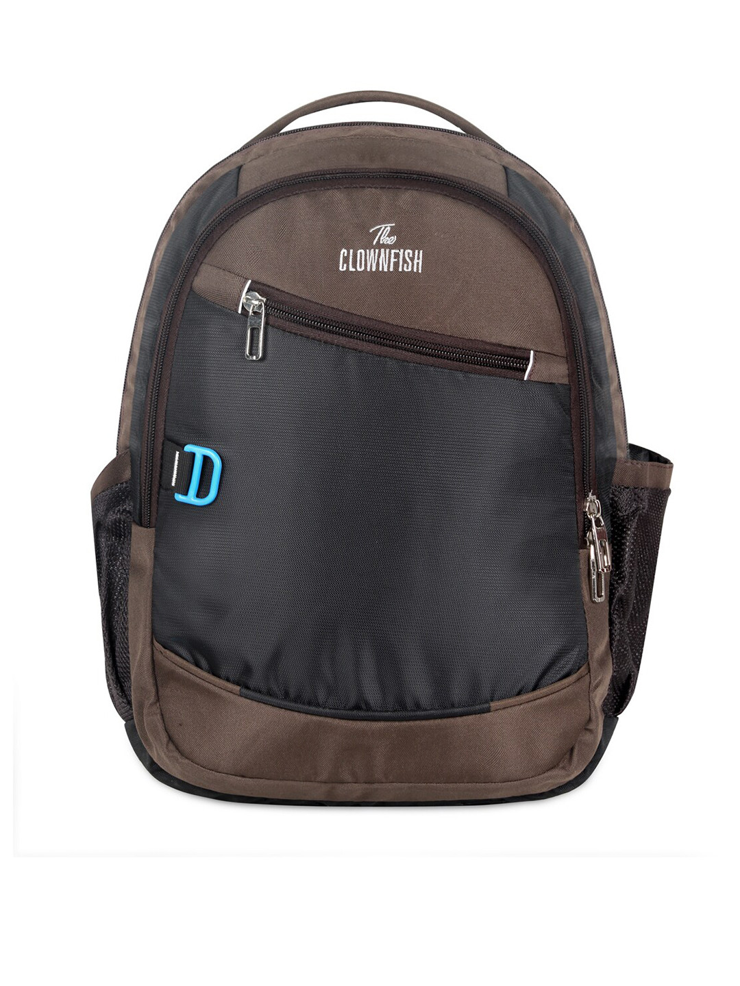 THE CLOWNFISH Impulse Unisex Brown & Black Backpack