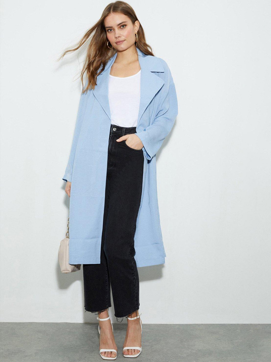 Light blue duster sales coat