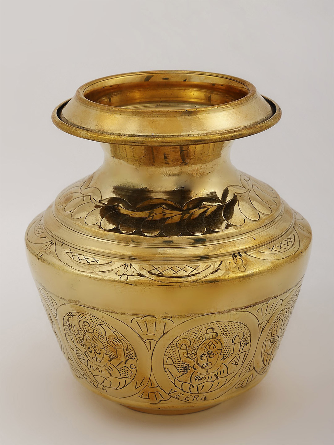 Exotic India Gold Toned Ashtalakshmi Puja Kalasha Pooja Essential