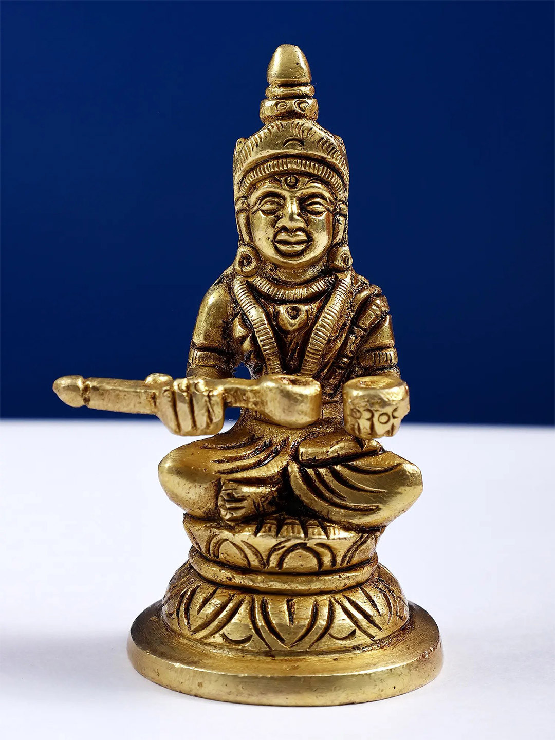 Exotic India Gold Toned Annapurna In Religious Showpiece