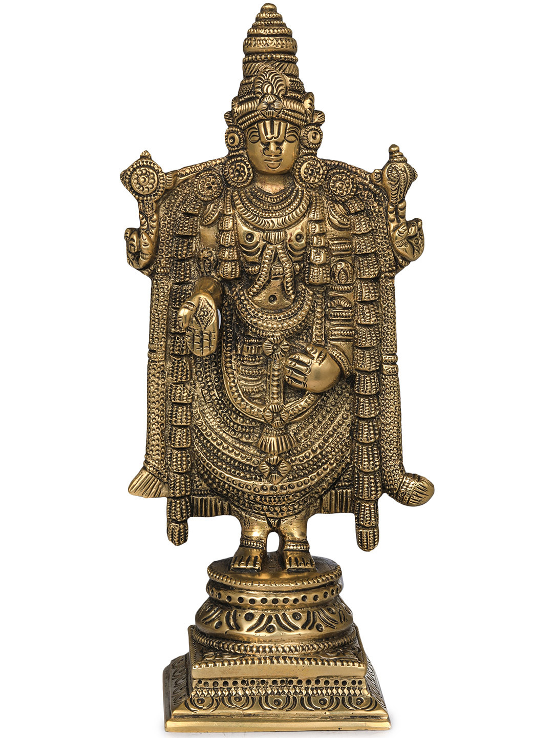 Exotic India Lord Venkateshvara as Balaji at Tirupati Brass Statue