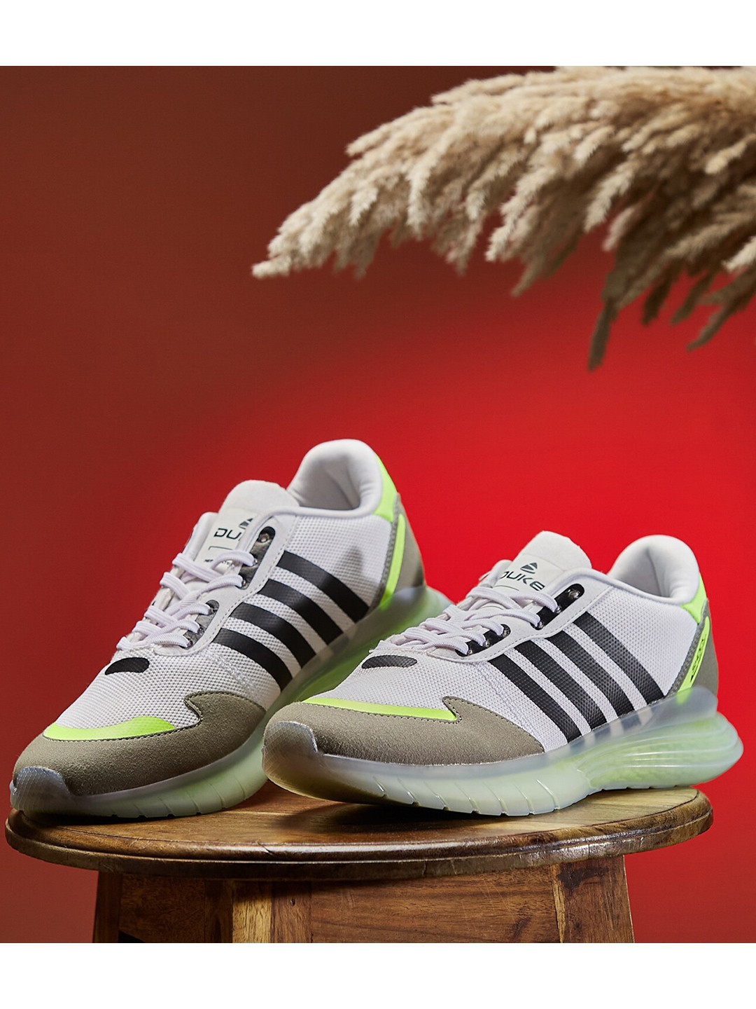 Duke Men White Textile Training or Gym Shoes