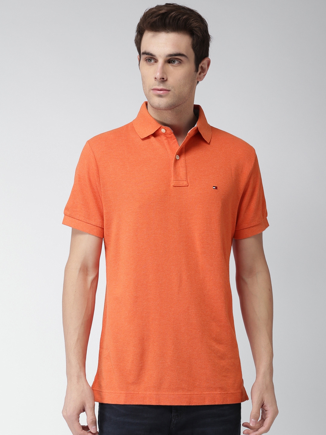 tommy jeans orange t shirt