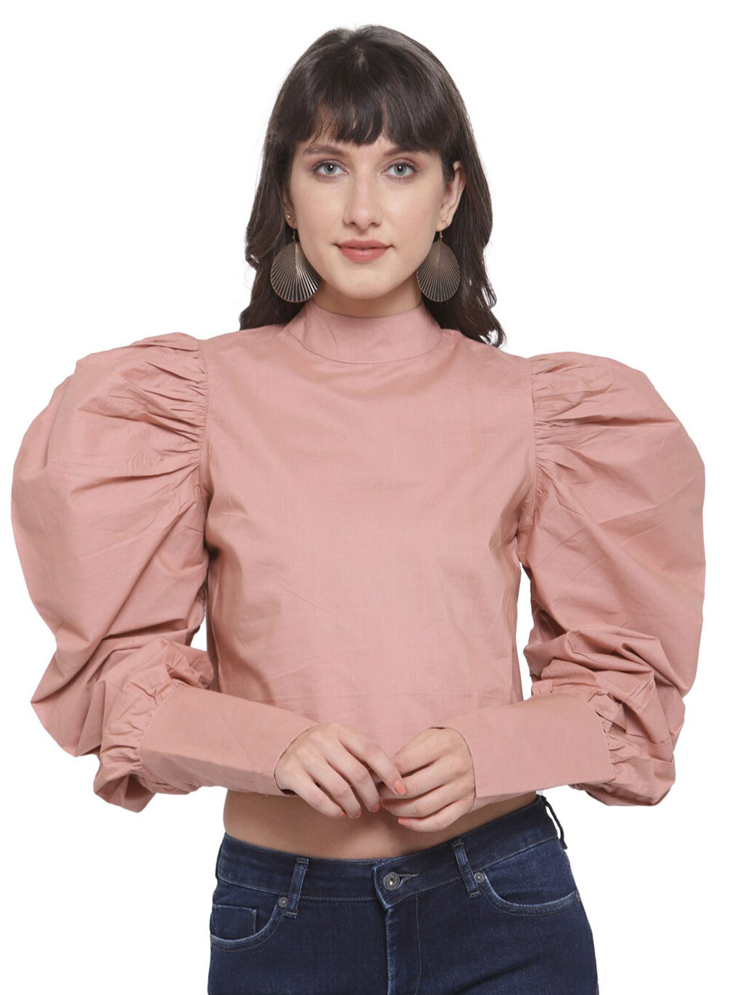 plusS Pink Puff Sleeve Top